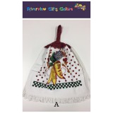 Crochet Top Hand Towel / Tea Towel - Turnips